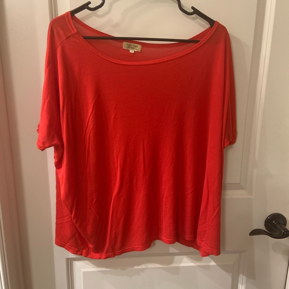 Red Oversized Blouse